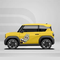 [HỎA TỐC] Sticker Tem Dán Xe VF3 Hình Labubu - Decal ô tô chống xước chất lượng cao Temxe.Net 1