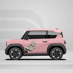 [HỎA TỐC] Sticker Tem Dán Xe VF3 Hình Labubu - Decal ô tô chống xước chất lượng cao Temxe.Net 6