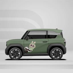 [HỎA TỐC] Sticker Tem Dán Xe VF3 Hình Labubu - Decal ô tô chống xước chất lượng cao Temxe.Net 4