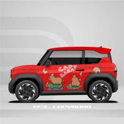 [HỎA TỐC] Tem dán xe VF3  - Decal Sticker dán xe - Ds Decal - sttiker capybara Temxe.Net 8