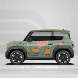 [HỎA TỐC] Tem dán xe VF3  - Decal Sticker dán xe - Ds Decal - sttiker capybara Temxe.Net 6