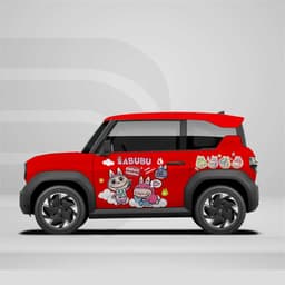 [HỎA TỐC] Sticker Tem Dán Decal Xe VF3 Mẫu Labubu In Hình Theo Yêu Cầu IB Shop Temxe.Net 2