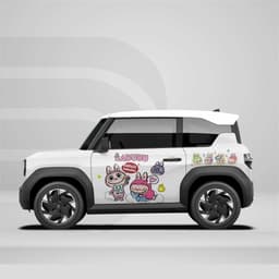 [HỎA TỐC] Sticker Tem Dán Decal Xe VF3 Mẫu Labubu In Hình Theo Yêu Cầu IB Shop Temxe.Net 1