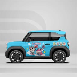 [HỎA TỐC] Sticker Tem Dán Decal Xe VF3 Mẫu Labubu In Hình Theo Yêu Cầu IB Shop Temxe.Net 5