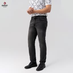 [ẨN] Quần Dài Nam GENVIET JEANS Vải Jeans Đơn Giản Trẻ Trung, Quần Bò Nam Dáng Cơ Bản Ống Bó Hiện Đại 8747 4