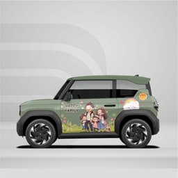 [HỎA TỐC] Sticker Tem Dán Decal Xe VF3 Hình Family In Hình Theo Yêu Cầu IB Shop Temxe.Net 4