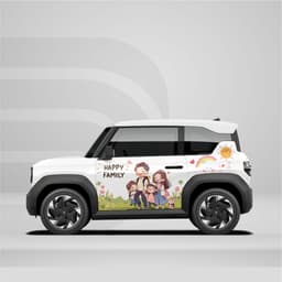 [HỎA TỐC] Sticker Tem Dán Decal Xe VF3 Hình Family In Hình Theo Yêu Cầu IB Shop Temxe.Net 7