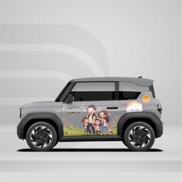 [HỎA TỐC] Sticker Tem Dán Decal Xe VF3 Hình Family In Hình Theo Yêu Cầu IB Shop Temxe.Net 3
