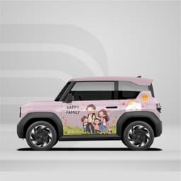 [HỎA TỐC] Sticker Tem Dán Decal Xe VF3 Hình Family In Hình Theo Yêu Cầu IB Shop Temxe.Net 8