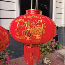 Đèn lồng vải nhung đỏ Treo Tết Lễ Hội Size 60cm 80cm 100cm trang trí năm mới 3
