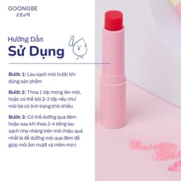 Son Dưỡng Cho Bé Làm Mềm Môi Khô Nẻ GOONGBE Kids Mild Lip Balm 3g 2
