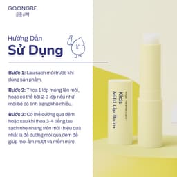 Son Dưỡng Cho Bé Làm Mềm Môi Khô Nẻ GOONGBE Kids Mild Lip Balm 3g 4