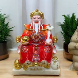 Bộ tượng thần tài Rồng Việt cao cấp màu đỏ, phù hợp cho gia chủ mệnh Hoả, Thổ. 7