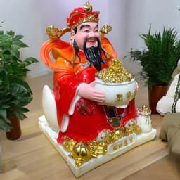 Bộ tượng thần tài Rồng Việt cao cấp màu đỏ, phù hợp cho gia chủ mệnh Hoả, Thổ. 3