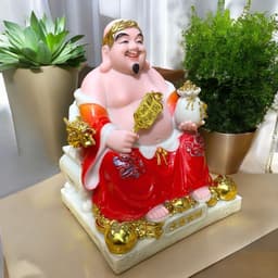 Bộ tượng thần tài Rồng Việt cao cấp màu đỏ, phù hợp cho gia chủ mệnh Hoả, Thổ. 5