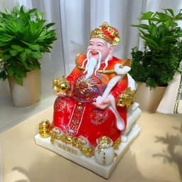 Bộ tượng thần tài Rồng Việt cao cấp màu đỏ, phù hợp cho gia chủ mệnh Hoả, Thổ. 8