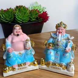 Bộ tượng thần tài đá RỒNG VIỆT, tượng tài địa đài loan cao cấp xanh biển cho gia chủ mệnh thuỷ, mộc 6