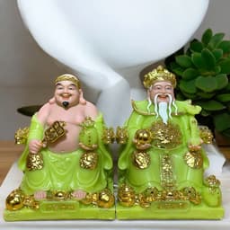 Tượng thần tài đá RỒNG VIỆT, tượng tài địa đá đài loan cao cấp xanh ngọc cho gia chủ mệnh mộc, hoả 6