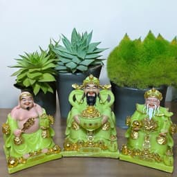 Tượng thần tài đá RỒNG VIỆT, tượng tài địa đá đài loan cao cấp xanh ngọc cho gia chủ mệnh mộc, hoả 9