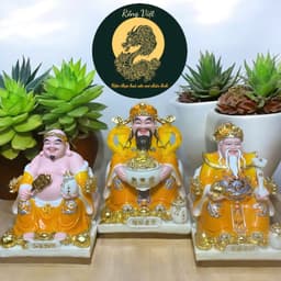 Bộ tượng thần tài đá RỒNG VIỆT, tượng tài địa đá đài loan cao cấp gấm vàng cho gia chủ mệnh hoả, thổ 1