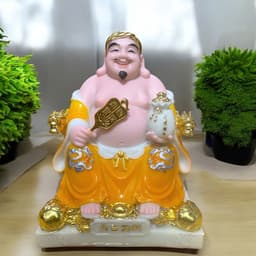 Bộ tượng thần tài đá RỒNG VIỆT, tượng tài địa đá đài loan cao cấp gấm vàng cho gia chủ mệnh hoả, thổ 4