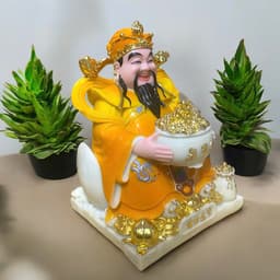 Bộ tượng thần tài đá RỒNG VIỆT, tượng tài địa đá đài loan cao cấp gấm vàng cho gia chủ mệnh hoả, thổ 8