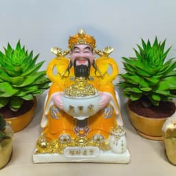 Bộ tượng thần tài đá RỒNG VIỆT, tượng tài địa đá đài loan cao cấp gấm vàng cho gia chủ mệnh hoả, thổ 2