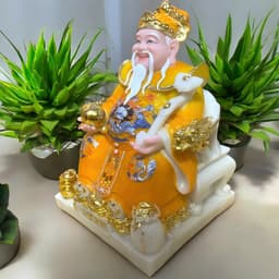 Bộ tượng thần tài đá RỒNG VIỆT, tượng tài địa đá đài loan cao cấp gấm vàng cho gia chủ mệnh hoả, thổ 6