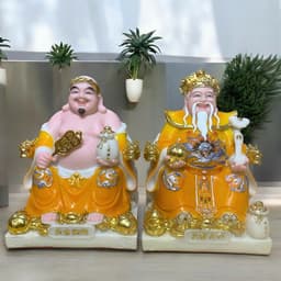 Bộ tượng thần tài đá RỒNG VIỆT, tượng tài địa đá đài loan cao cấp gấm vàng cho gia chủ mệnh hoả, thổ 3