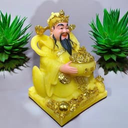 Bộ tượng Thần tài Phú Quý RỒNG VIỆT, tượng tài địa đá vàng thạch anh cao cấp cho mệnh thổ và kim 7