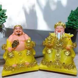 Bộ tượng Thần tài Phú Quý RỒNG VIỆT, tượng tài địa đá vàng thạch anh cao cấp cho mệnh thổ và kim 2