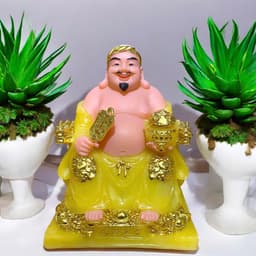 Bộ tượng Thần tài Phú Quý RỒNG VIỆT, tượng tài địa đá vàng thạch anh cao cấp cho mệnh thổ và kim 5