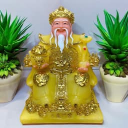 Bộ tượng Thần tài Phú Quý RỒNG VIỆT, tượng tài địa đá vàng thạch anh cao cấp cho mệnh thổ và kim 4