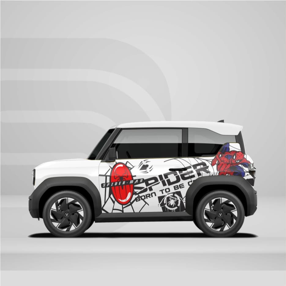 [HỎA TỐC] Sticker Tem Dán Decal Xe VF3 Spider Man In Hình Theo Yêu Cầu IB Shop Temxe.Net