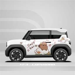 [HỎA TỐC] Sticker Tem Dán Decal Xe VF3 Mẫu Capybara  In Hình Theo Yêu Cầu IB Shop Temxe.Net 2