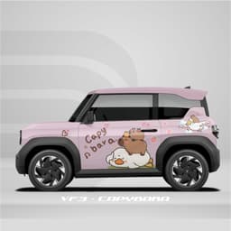 [HỎA TỐC] Sticker Tem Dán Decal Xe VF3 Mẫu Capybara  In Hình Theo Yêu Cầu IB Shop Temxe.Net 4