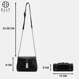 Túi xách nữ thời trang ELLY EL325 đeo chéo đeo vai da tổng hợp cao cấp chính hãng hot trend 3