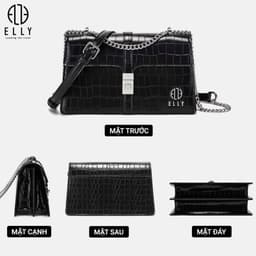[Tặng hộp 20.10] Túi xách nữ thời trang ELLY EL323 đeo chéo đeo vai da tổng hợp cao cấp chính hãng 4