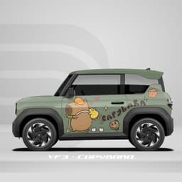 [HỎA TỐC] Sticker Tem Dán Decal Xe VF3 Hình Capybara  In Hình Theo Yêu Cầu IB Shop Temxe.Net 6