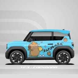 [HỎA TỐC] Sticker Tem Dán Decal Xe VF3 Hình Capybara  In Hình Theo Yêu Cầu IB Shop Temxe.Net 5