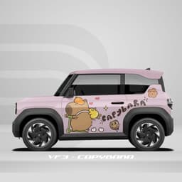 [HỎA TỐC] Sticker Tem Dán Decal Xe VF3 Hình Capybara  In Hình Theo Yêu Cầu IB Shop Temxe.Net 3