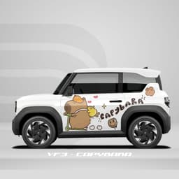 [HỎA TỐC] Sticker Tem Dán Decal Xe VF3 Hình Capybara  In Hình Theo Yêu Cầu IB Shop Temxe.Net 1