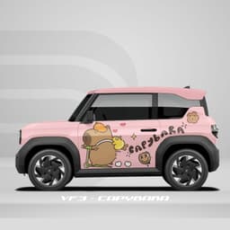 [HỎA TỐC] Sticker Tem Dán Decal Xe VF3 Hình Capybara  In Hình Theo Yêu Cầu IB Shop Temxe.Net 4