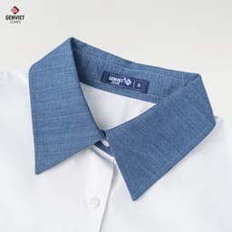 [ẨN] Áo Sơ Mi Dài Tay Nữ GENVIET JEANS Chất Liệu Cotton Dáng Croptop, Áo Crotop Cúc Cài Nữ Trẻ Trung 8748 6