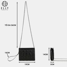 [Tặng hộp 20.10] Clutch nữ ELLY EC65 ví cầm tay da thật cao cấp đeo chéo đeo vai dự tiệc sang trọng 3