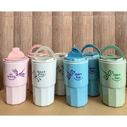 Ly Nhựa 2 Lớp - Ly Nhựa Ống Hút Tân Lập Thành mẫu ly cao có ống hút (Giao Màu Ngẫu Nhiên ) 8