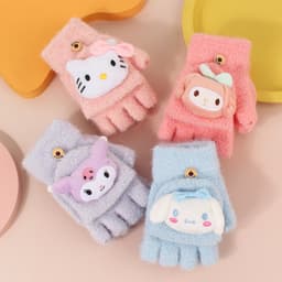 Găng Tay Len Trẻ Em 3 Đến 10 Tuổi Hoạt Hình Sanrio Kuromi Cinamoroll Melody 8