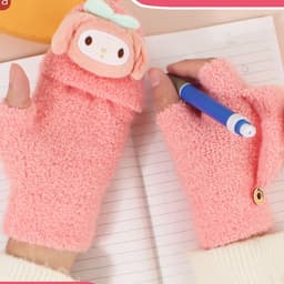 Găng Tay Len Trẻ Em 3 Đến 10 Tuổi Hoạt Hình Sanrio Kuromi Cinamoroll Melody 7