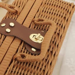 Vali giả mây, vali đựng đồ retro, hộp đựng quà tặng, hộp mây, hộp mây cưới, hộp quà giáng sinh 9