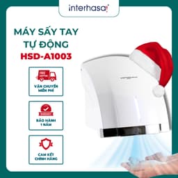 INTERHASA Máy sấy tay điện tốc độ cao HSD-A1003 cảm ứng hồng ngoại, tự động, không chạm 2 chế độ 1